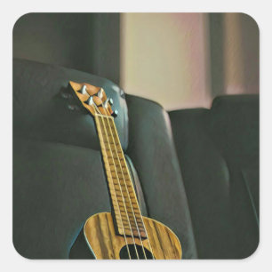 Sticker Carré basse acoustique guitare électrique cadeau
