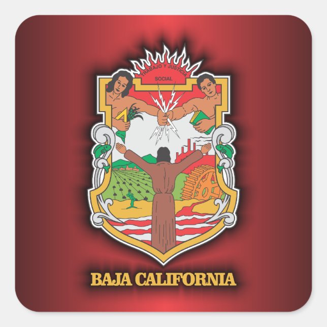 Sticker Carré Basse Californie (Devant)