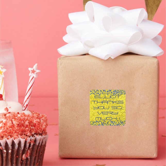 Sticker Carré Bat Bar Mitzvah JEU ON (Fête)