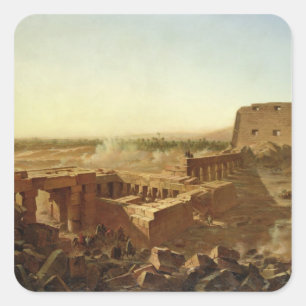 Sticker Carré Bataille au temple de Karnak