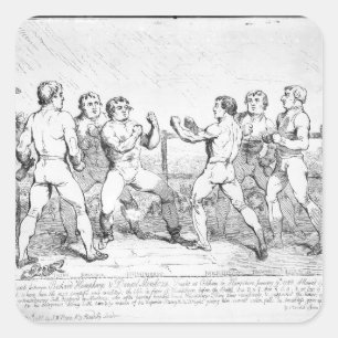 Sticker Carré Bataille célèbre entre R.Humphreys et D.