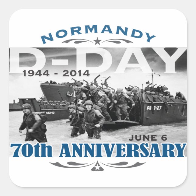 Sticker Carré Bataille d'anniversaire de le jour J (Devant)