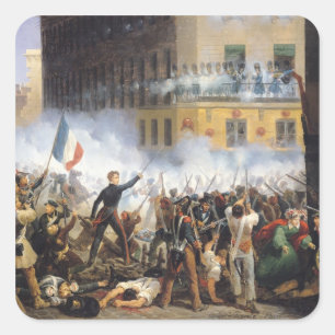 Sticker Carré Bataille dans la rue de Rohan, 28 juillet 1830, 18