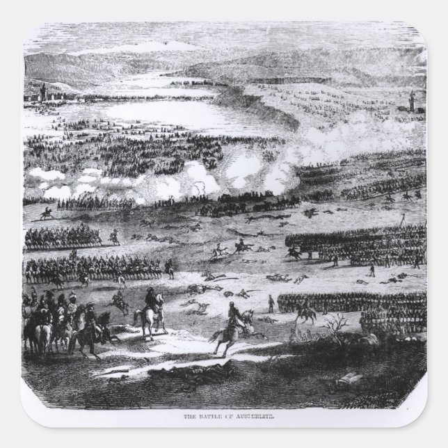 Sticker Carré Bataille d'Austerlitz, le 2 décembre 1805 (Devant)