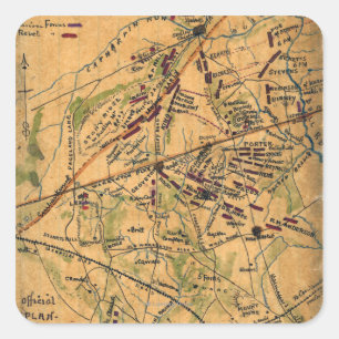 Sticker Carré Bataille de Bull Run