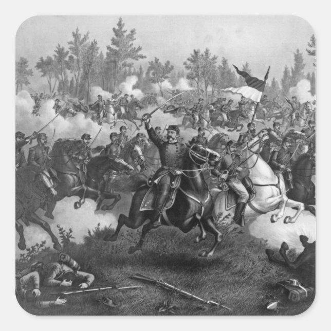 Sticker Carré Bataille de Cedar Creek (Devant)