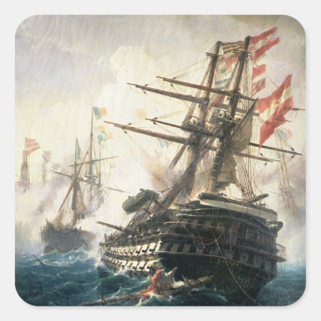 Sticker Carré Bataille de Lissa (Devant)