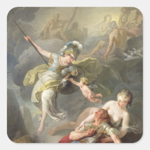 Sticker Carré Bataille entre Minerva et Mars, 1771