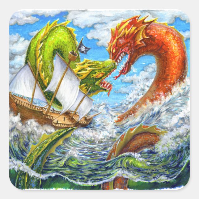 Sticker Carré Bataille maritime (Devant)