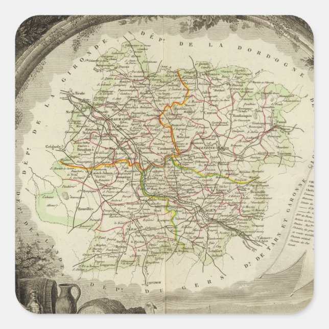 Sticker Carré Batch et Garonne (Devant)