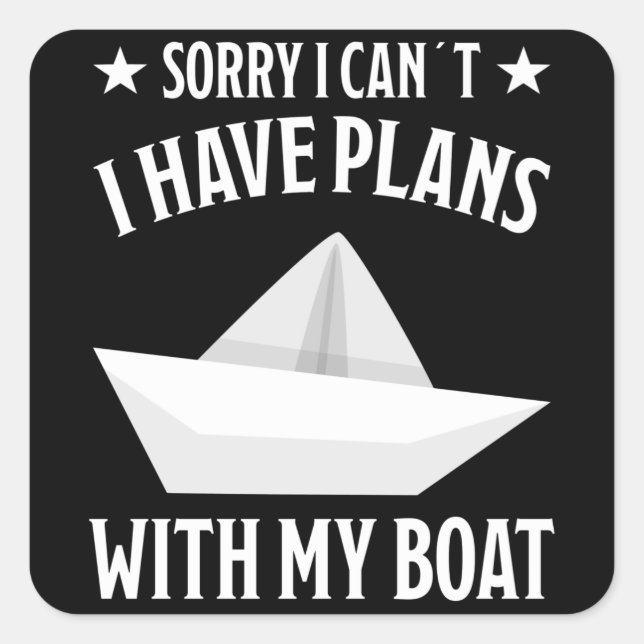 Sticker Carré Bateau Bateau Funny Capitaine Design Skipper Cadea (Devant)