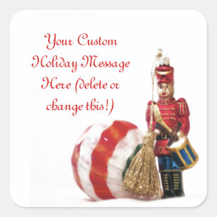 Sticker Carré Bateau de tambour et bal de Noël