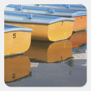 Sticker Carré Bateaux à rames de Henley-on-Thames sur la rivière
