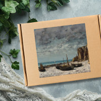 Bateaux sur une plage, Étretat - Gustave Courbet
