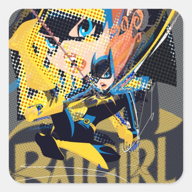 Sticker Carré Batgirl Swning Kick (Devant)