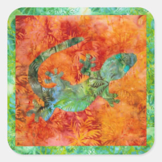 Sticker Carré Batik Lizard