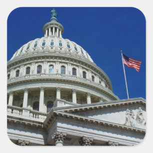 Sticker Carré Bâtiment de capitol, Washington, Etats-Unis