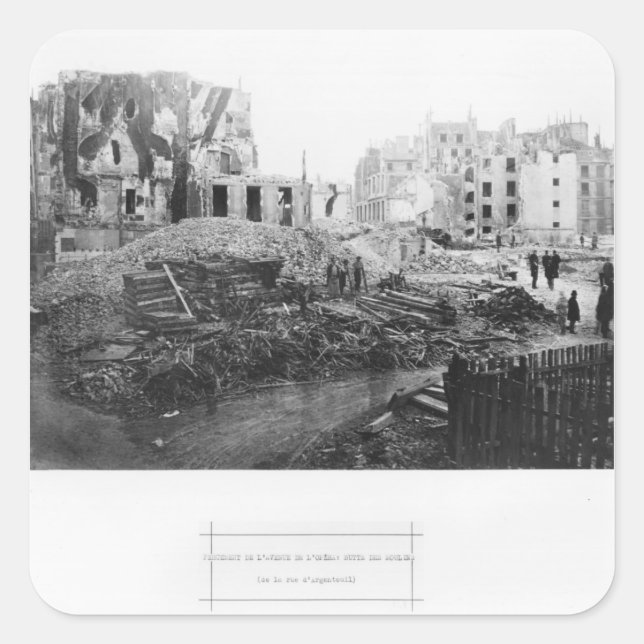 Sticker Carré Bâtiment de l'avenue de l'Opéra (Devant)