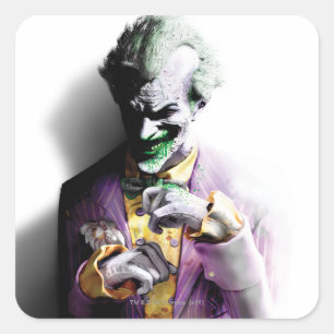 Sticker Carré Batman Arkham City   Joker