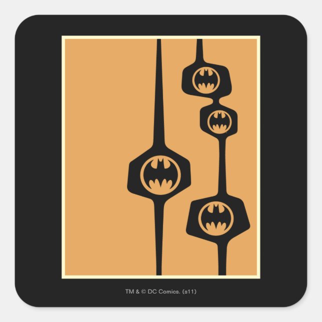 Sticker Carré Batman Black Orange Frame (Devant)