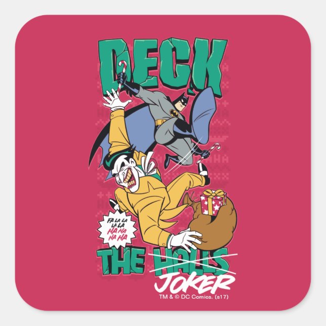 Sticker Carré Batman | Deck The Joker (Devant)