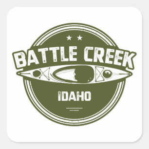 Sticker Carré Battle Creek Wild Et Rivière Pittoresque Idaho Kay