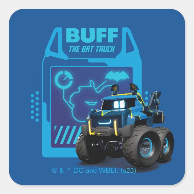 Sticker Carré Batwheel™ Buff - Le Camion Bat (Devant)