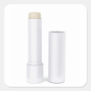 Sticker Carré Baume à lèvres ouvert