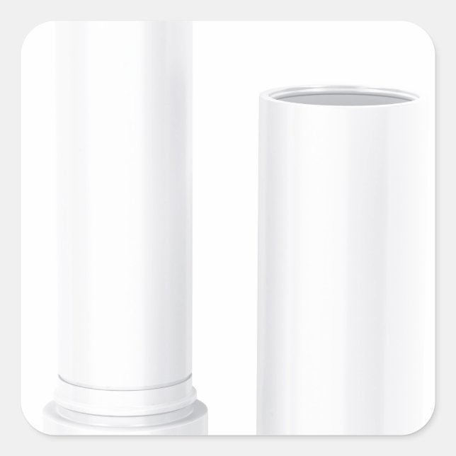 Sticker Carré Baume à lèvres ouvert (Devant)