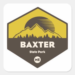 Sticker Carré Baxter State Park, Maine