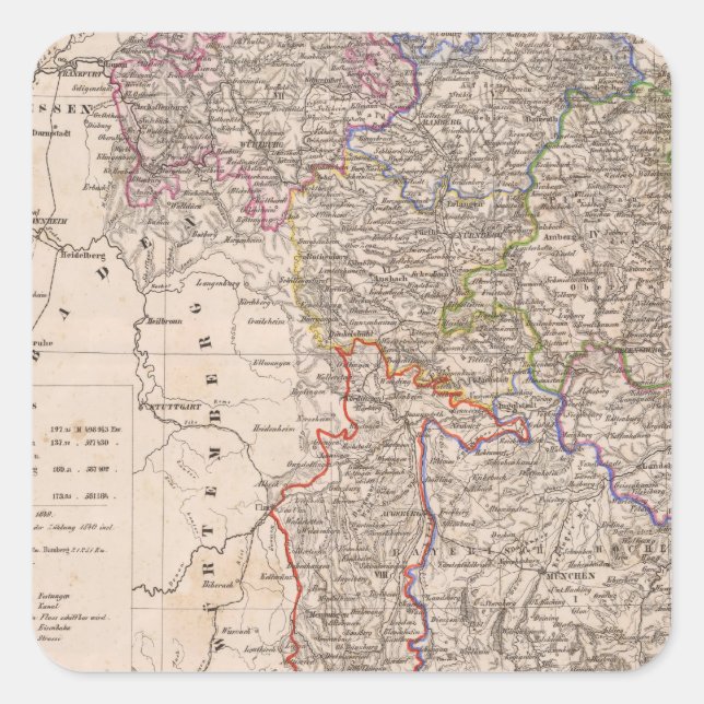 Sticker Carré Bayern, Allemagne (Devant)