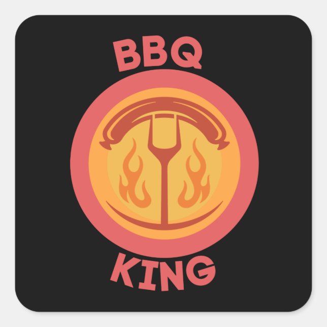 STICKER CARRÉ BBQ KING (Devant)