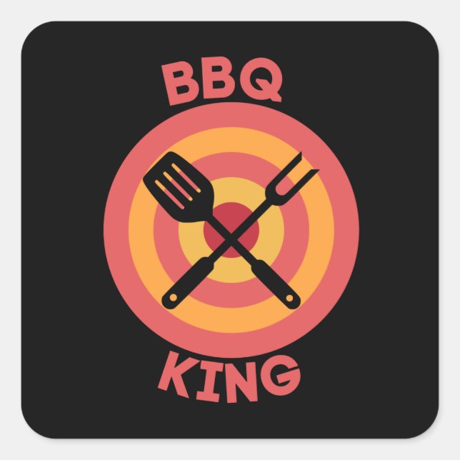 STICKER CARRÉ BBQ KING (Devant)