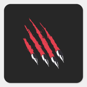 Sticker Carré Bear Claw