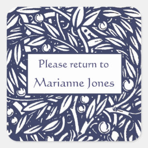 Sticker Carré Beardsley Bordure élégante Plaque