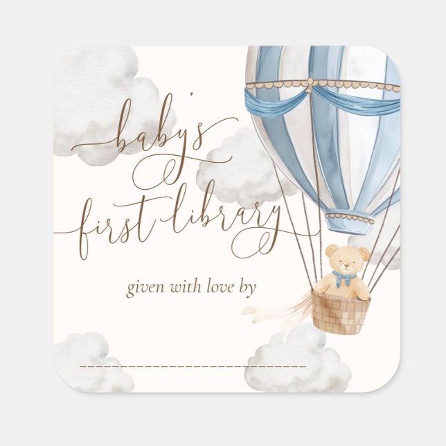 Sticker Carré Bearly Wait Teddy Bear Pour La Bibliothèque Plaque (Créateur téléchargé)