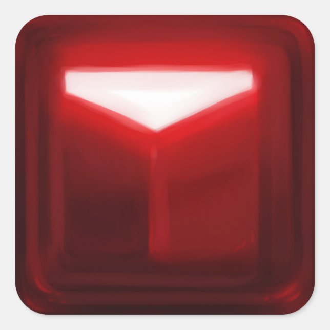Sticker Carré Beat Saber Red Note Block Artsy (Devant)