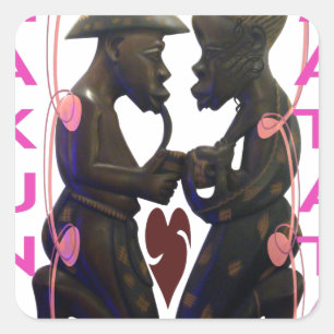 Sticker Carré Beau couple d'Afrique Extraordinaire : un art roma