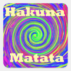 Sticker Carré Beau Extraordinaire coloré Vecteur de tourbillon g