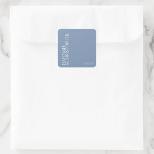 Sticker Carré Beau Mariage bleu