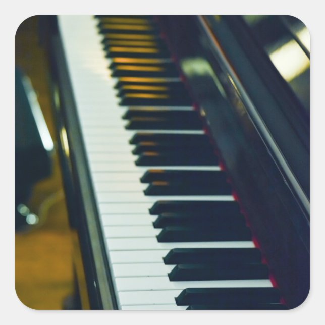 Sticker Carré Beau piano (Devant)