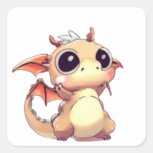 Sticker Carré Beautiful dragon, beautiful eyes