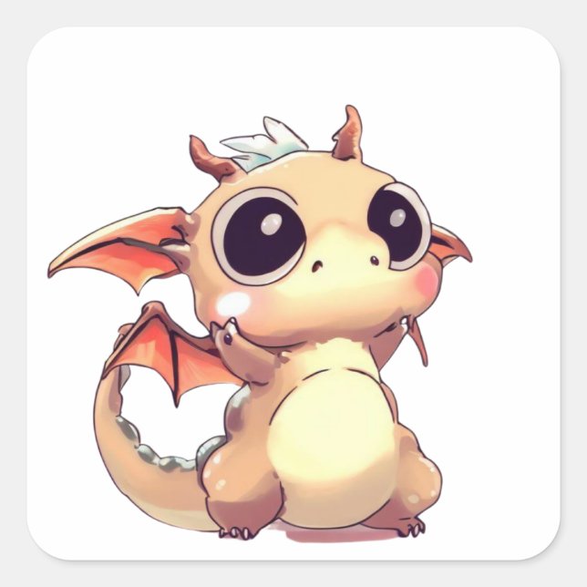 Sticker Carré Beautiful dragon, beautiful eyes (Devant)