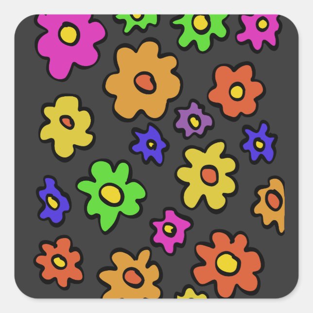 Sticker Carré beautiful roses (Devant)