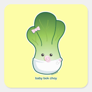 Sticker Carré Bébé Bok Choy