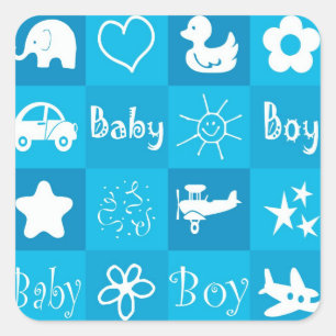 Sticker Carré Bébé garçon