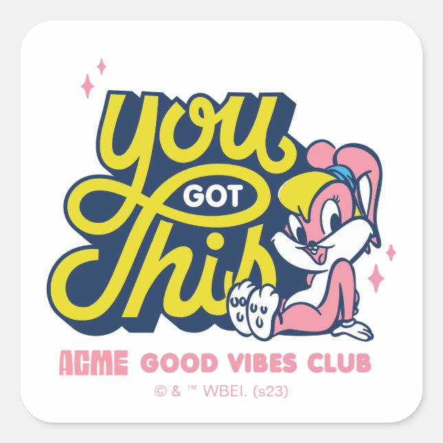 Sticker Carré Bébé Lola Bunny - Vous Avez Ça (Devant)