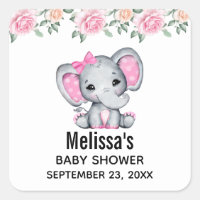 Bébé rose mignon éléphant et frontière Rose