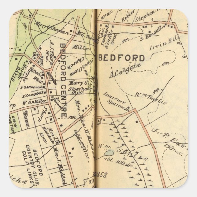 Sticker Carré Bedford, New York 2 (Devant)