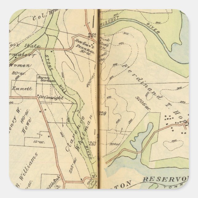 Sticker Carré Bedford, New York 3 (Devant)